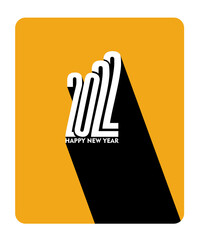 Happy New Year 2022 Text Typography Design Patter, Vector illustration.