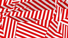 Kaleidoscope With Red Stripes. Abstract Background With Moving Lines. Lines At Different Angles .striped Background..