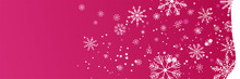 Red White Christmas Banner With Snowflakes. Merry Christmas And Happy New Year Greeting Banner. Horizontal New Year Background, Headers, Posters, Cards, Website. Vector Illustration