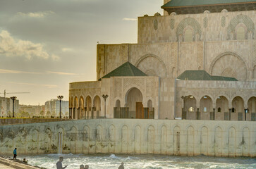 Wall Mural - Hassan II Mosque, Casablanca, HDR Image