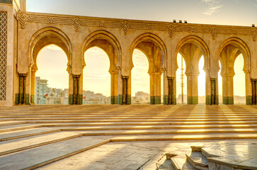 Wall Mural - Hassan II Mosque, Casablanca, HDR Image