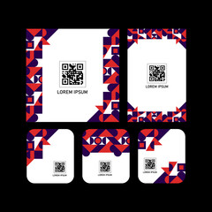 Wall Mural - Different size abstract qr code label design