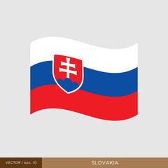 Wall Mural - Waving flag of Slovakia vector illustration design template.