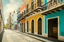 Colorful Houses In Old San Juan, Puerto Rico
