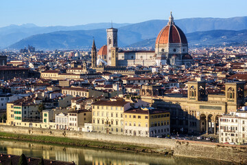 Canvas Print - Florence Cathedral on a sunny day, Florence, Italy