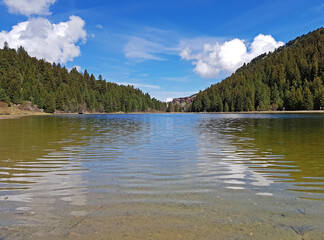 Canvas Print - Lac de Tueda, Méribel, Alpes françaises