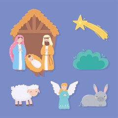 Sticker - set of manger family