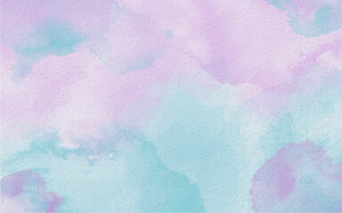  Watercolor Pink Blue color on paper Background Illustration