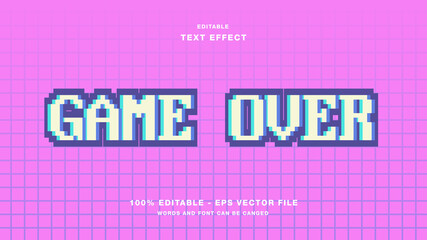 Wall Mural - Game Over glitch editable text effect