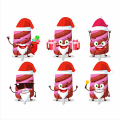 Sticker - Santa Claus emoticons with gummy candy strawberry cartoon character