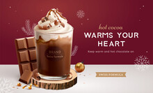 Creamy Hot Chocolate Ad Template