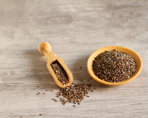 Sticker - Bowl and wooden scoop with chia seeds