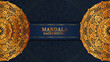 Luxury royal golden mandala background with borders for invitation and wedding card