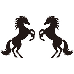 Poster - horse set icon vector logo illustration design