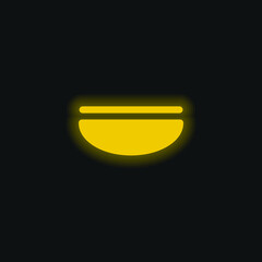 Wall Mural - Balance yellow glowing neon icon