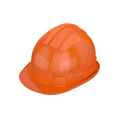 Wall Mural - Hard hat orange on white background, 3d render