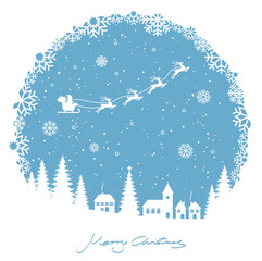 Wall Mural - simple christmas background with typical elements