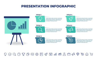 Wall Mural - presentation infographic design template.business infographic template for presentations, banner, workflow layout, process diagram, flow chart and how it work