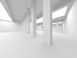 Fototapeta Do przedpokoju - White Modern Background. Abstract Building Concept