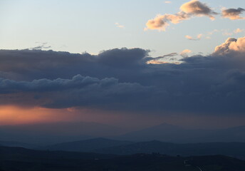 Poster - coucher de soleil en kabylie