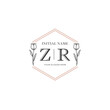 ZR Hand drawn wedding monogram logo