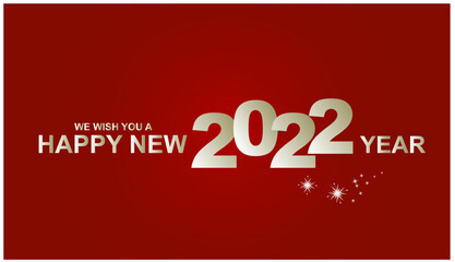 Wall Mural - WE WISH YOU A HAPPY NEW YEAR 2021. Suitable for greeting card and banner