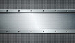 © Yurixx - Polished banner with perforated metal background.