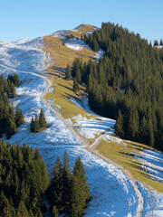 Poster - Mount Hinteres Hoernle. Bavarian alps near Unterammergau in the Werdenfelser Land (Werdenfels county). Europe, Germany, Bavaria