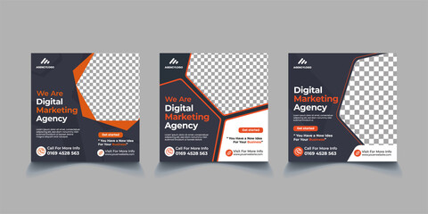 Wall Mural - Digital Marketing Agency Promotion Instagram Social Media Banner Templates