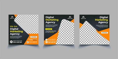 Wall Mural - Digital Marketing Agency Promotion Instagram Social Media Banner Templates