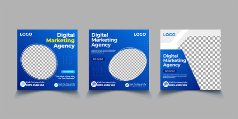 Wall Mural - Digital Marketing Agency Promotion Instagram Social Media Banner Templates