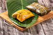 Colombian Tamale recipe with steamed banana leaves