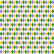 Green, purple, yellow grid Mardi Gras seamless vector pattern. Green, purple, yellow background for celebration