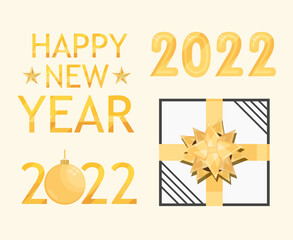 Poster - icons happy new year