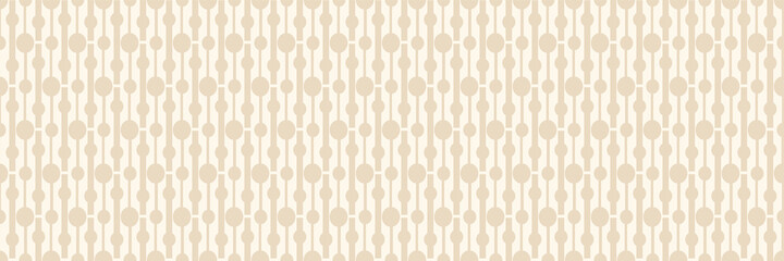 Canvas Print - Background pattern with simple decorative ornament on a beige background for your design projects, seamless pattern, wallpaper textures with flat design. Vector illustration