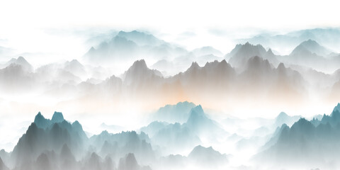 Canvas Print - mountain landscape in the morning