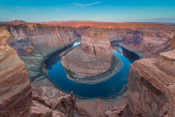 Sticker - USA, Arizona. View of Horseshoe Bend on the Colorado River downstream of the Glen Canyon Dam.