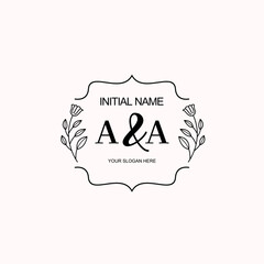 AA Beautiful elegant logos or wedding monograms collection