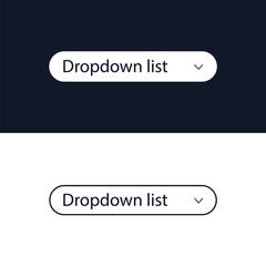Drop-down list for the website. User interface for the website and application. Vector illustration.