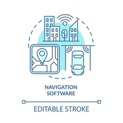 Wall Mural - navigation software blue concept icon. public transportation. digitalization of transport system abs