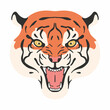 tiger beast head character illustration
