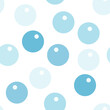 © Gabrieuskal - Patrón cuadrado de burbujas o pompas  en tonos azules sobre fondo blanco