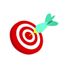 Bullseye Dart Board Darts Emoji Vector Illustration