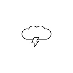 Sticker - Thunderstorm vector image recommended for use in web applications, mobile applications, and print media. EPS 10