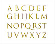 English Alphabet Capital Letters Set in Trajan Color Font Flat Vector
