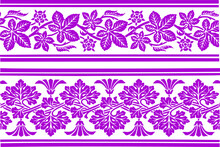 Purple Pattern With Flowers