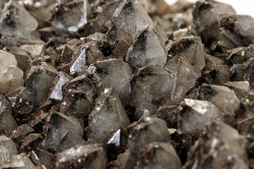 Wall Mural - Macro of a stone Ilvaite mineral on a white background