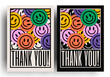 © paul_craft - Thank you card or poster design template with colorful emoji composition. Vector illustration