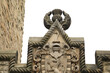 carving of a thistle on a castle turret