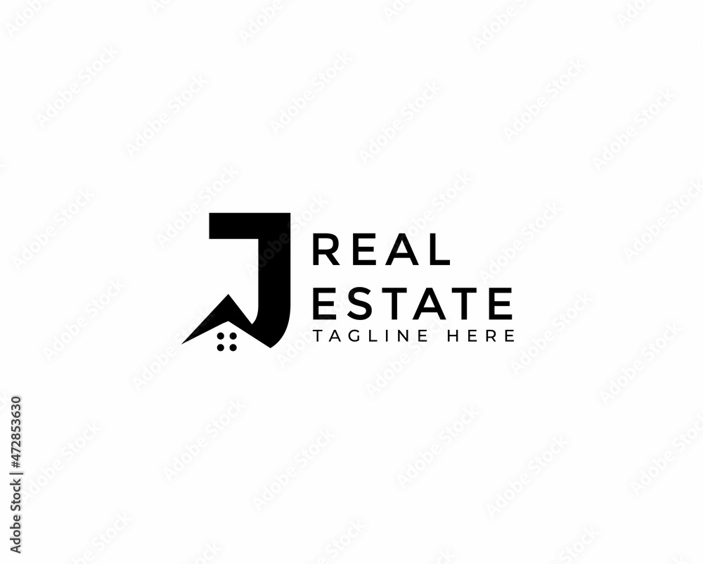 Letter J Real Estate Logo. Construction Architecture Building Logo ...